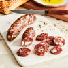 Image of Finocchiona. 1 link, 3oz. A traditional Italian pork salami made with fennel pollen, toasted fennel seed, and black pepper